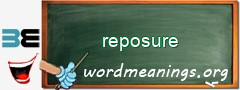 WordMeaning blackboard for reposure